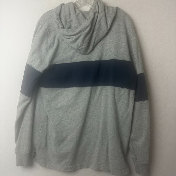 VINTAGE Abercrombie Men Sweatshirt XL Gray Rugby Cloth Hoodie Y2K - Picture 3 of 5
